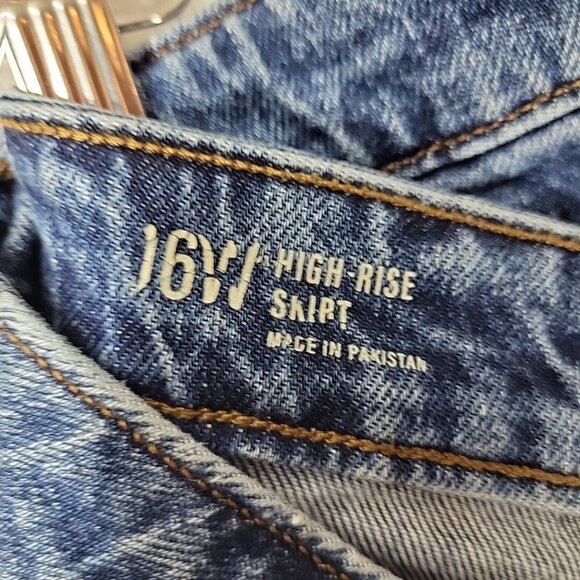 A.N.A Y2K High Rise Denim Maxi Skirt Pockets Womens Plus Sz 16W Stretch Jean - Picture 10 of 12